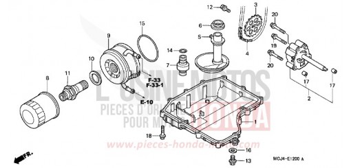 OIL PAN/OIL PUMP CBR900RR2 de 2002
